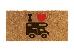 I love Campervan Door Mat Coconut fibre - Moutere Caravans
