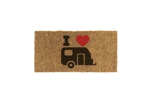 Products: Arisol I LOVE CARAVAN Door Mat Coconut fibre - Moutere Caravans