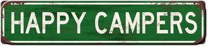 HAPPY CAMPERS Metal sign - Moutere Caravans