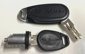 Trimark barrel and two keys, assorted numbers - Moutere Caravans