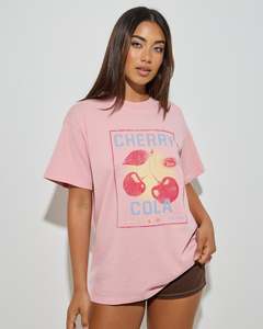 Non Sale: All About Eve Wild Cherry Relaxed Tee - Pink