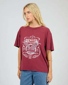 Non Sale: All About Eve Old West Era Tee - Wine