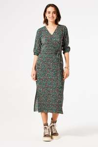 Garcia Faux Wrap Dress - Ivy Forest