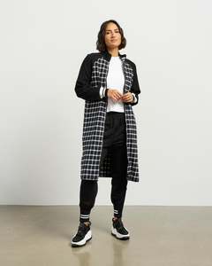 Et Alia Nova Coatigan - Blue/Black Plaid