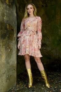 Coop Get The Scoop Dress - Peach/Red Camelia Dream