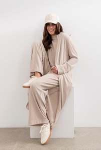 Everyday Essentials: Moss Shelby Loungewear Coatigan - Oat