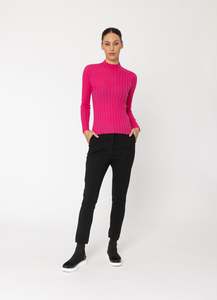 Everyday Essentials: Two By Two Merino Derby Top - Hot Pink