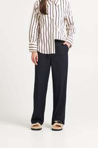 Wardrobe Capsule: Tuesday Rose Pant -Dark Navy Pinstripe