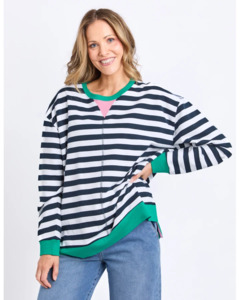 Everyday Essentials: Elm Maps Sweatshirt - Navy Stripe