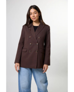 Outerwear: Stella + Gemma MonteCarlo Blazer - Brunette