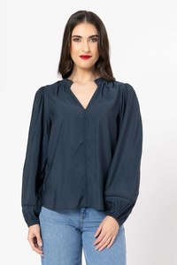As Seen On Charlotte: Seeking Lola Sylvie Top - Steel Navy
