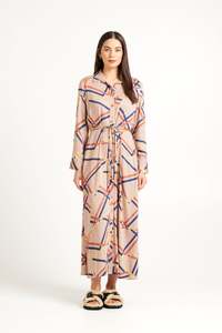 As Seen On Charlotte: Tuesday Nicola Dress - Herringbone Print