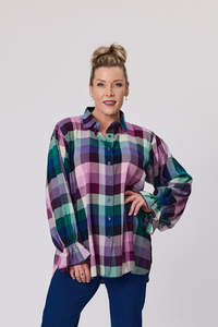 As Seen On Charlotte: Libertine Dutton Blouse - Teal Plum
