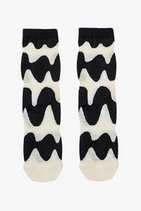 Non Sale: Antler Black & White Wave Sock