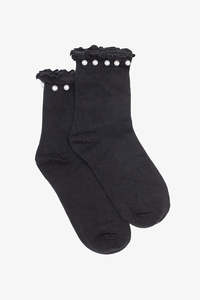 Non Sale: Antler Black Pearl Top Sock