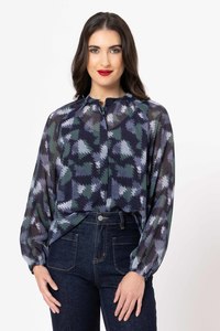 Seeking Lola Tilly Shirt - Navy Mist