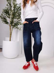 Monaco Leo Barrel Jeans - Ink