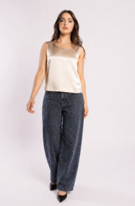Drama The Label Barrel Leg Jeans - Animal Print