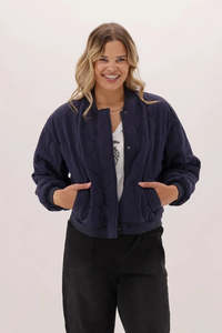 Elm Jean Bomber Jacket - Midnight Navy