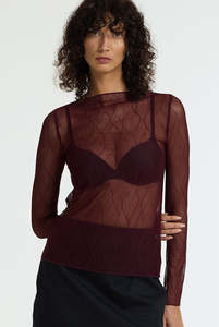 Non Sale: Blak Gigi Top - Burgundy Veil