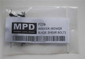 Blade Fitting: Walker Mower Blade Shear Bolts Pack of 4