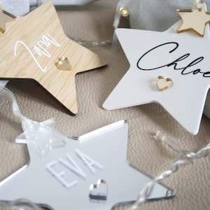 Christmas: Personalised Star Decoration