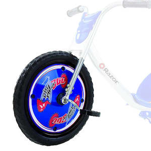 Razor Parts: RAZOR Riprider FRONT WHEEL W/PEDAL & CRANKS - BLUE