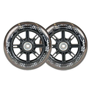Scooter Parts: MADD GEAR 125MM RUSH 125 LIGHT UP WHEEL BLACK / CLEAR PU PAIR