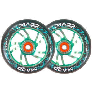 Scooter Parts: MADD GEAR 110MM FORCE ALLOY CORE WHEEL TEAL PAIR