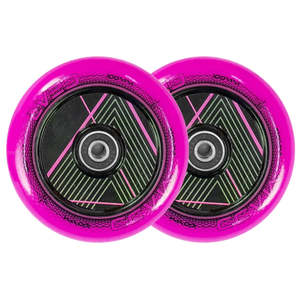 Scooter Parts: MADD GEAR 100MM RAVEN HOLLOW CORE WHEEL PINK PAIR
