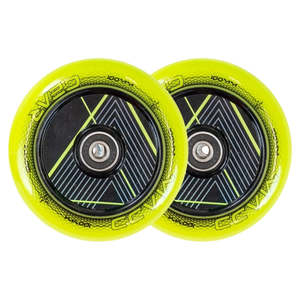 MADD GEAR 100MM RAVEN HOLLOW CORE WHEEL GREEN PAIR