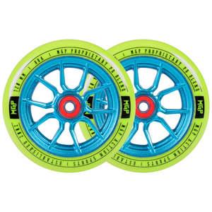 MADD GEAR 120MM SYNDICATE AR WHEELS GREEN / BLUE PAIR
