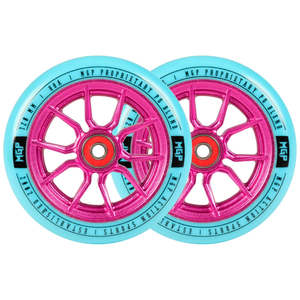 MADD GEAR 120MM SYNDICATE AR WHEELS BLUE / PINK PAIR