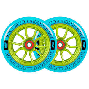 MADD GEAR 120MM SYNDICATE AR WHEELS BLUE / GREEN PAIR