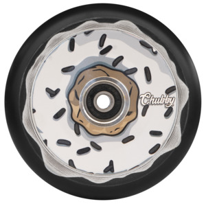 110mm Wheels: CHUBBY 110MM DOHNUT OREO WHITE WHEEL