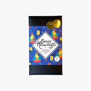 New Zealand Made Bean To Bar Chocolate: Baron Hasselhoffs Viva Frida, Spiced Almond Molé 52% Dark Chocolate Bar