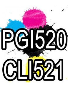 Older 4 + Printers: Compatible Canon PGI 520 CLI 521 Ink Cartridges (Full Set)