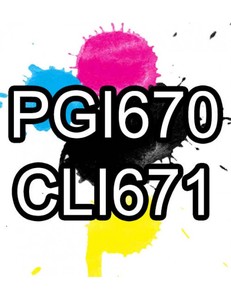 Older 4 + Printers: Compatible Canon PGI670XL CLI671XL Ink Cartridge (No Grey)