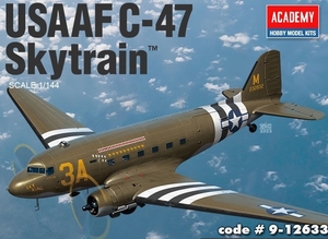 Academy 1: 144th scale Aircraft – USAAF C-47 Skytrain – 12633 – Mr Models