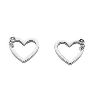 Earrings: Karen Walker Botanical Heart Studs Silver