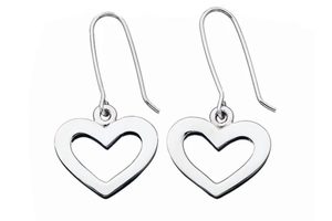 Karen Walker Silver Heart Earrings