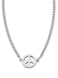 Necklaces: Karen Walker Mini Peace Necklace Silver