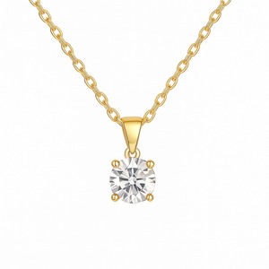 Pendants: 1ct Solitaire Pendant plus 9ct Gold Chain