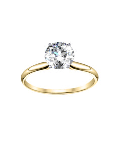 Jewellery: 9ct Solitaire Diamond Ring 1 carat