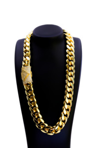 Jewellery: Monster Chain Plain Iced Out Custom Clasp