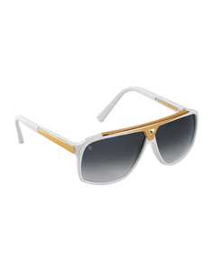 Louis Vuitton: Louis Vuitton Evidence Sunglasses White