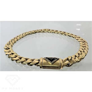 Bracelet: MR MONEY CUBAN LINK 9ct GOLD BRACELET