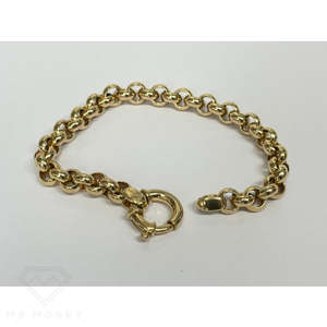 9ct Gold Belcher Bracelet 20cm x 7.7m