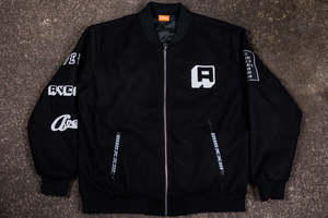 Clothing: Avenue Varsity Black Jacket