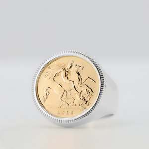 Sovereign Coins: Half Sovereign Silver Ring New Model